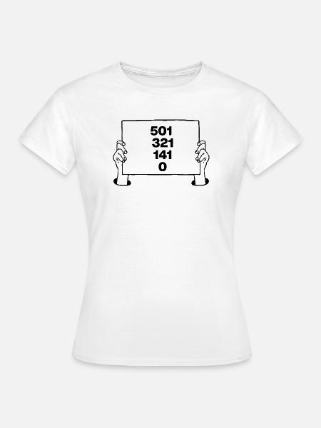 501–0 in 9 Darts, Fan Sign, Neun Perfekte, 180 - Frauen T-Shirt - Weiß