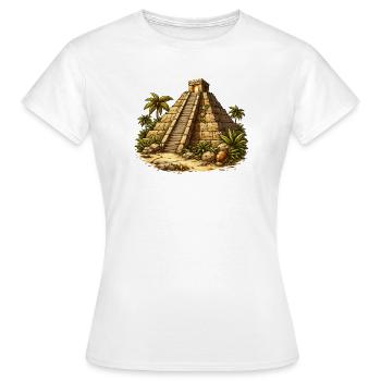 Pyramide Tempel - Frauen T-Shirt - Weiß - Vorne - AI Model Female 172 dark (172cm)