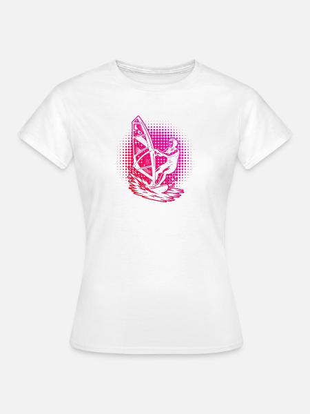 Direkte Windsurfing Aussage - Frauen T-Shirt - Weiß