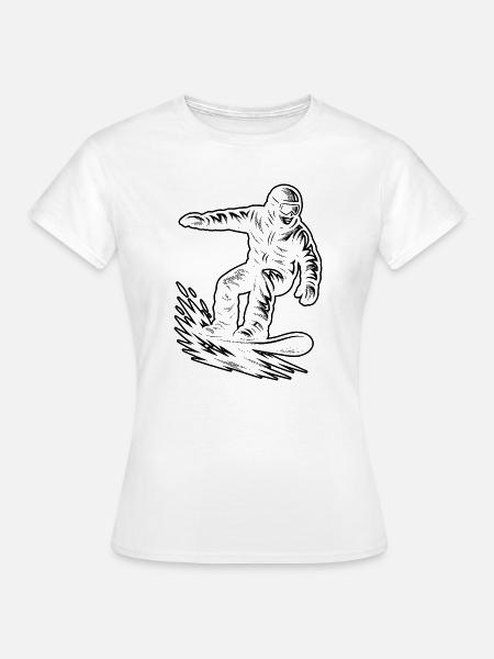 Direkte Snowboard Aussage - Frauen T-Shirt - Weiß