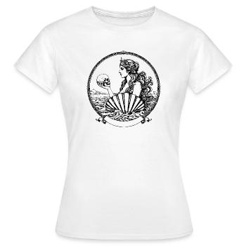schöne und melancholische griechische Göttin Aphrodite - Frauen T-Shirt - Weiß - Vorne - AI Model Female 172 dark (172cm)