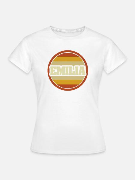 Vorname Emilia - Frauen T-Shirt - Weiß