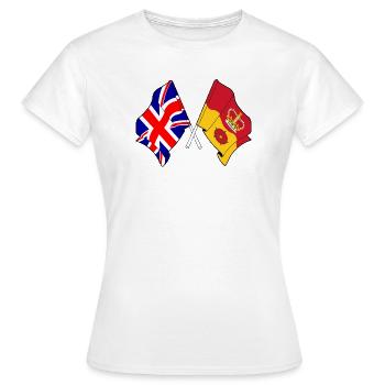 Kreuzung von Hampshire & Großbritannien - Frauen T-Shirt - Weiß - Vorne - AI Model Female 172 dark (172cm)