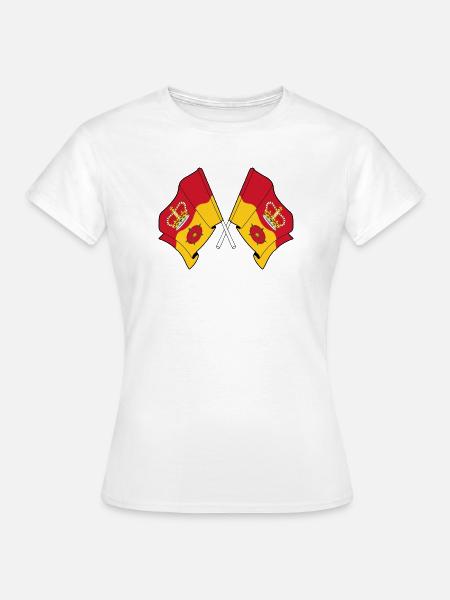 Kreuzende Flaggen von Hampshire - Frauen T-Shirt - Weiß