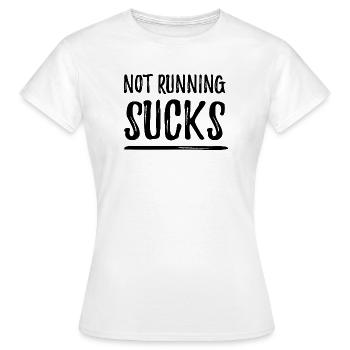 Ne pas courir, c’est nul - T-shirt Femme - blanc - Devant - AI Model Female 172 dark (172cm)