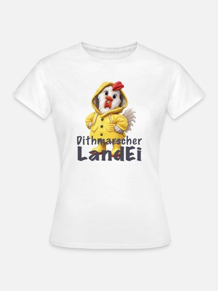 Dithmarscher Landei Regenmantel - Frauen T-Shirt - Weiß