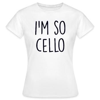 Violoncelle - T-shirt Femme - blanc - Devant - AI Model Female 172 dark (172cm)