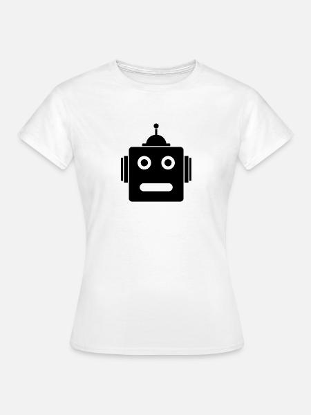 Roboterkopf - Frauen T-Shirt - Weiß