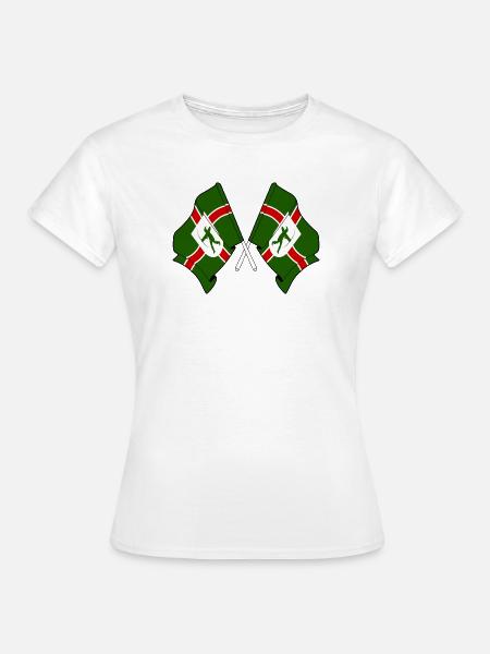 Kreuzende Nottinghamshire-Flaggen - Frauen T-Shirt - Weiß