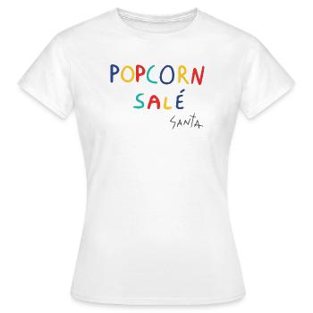 popcorn salé - T-shirt Femme - blanc - Devant - AI Model Female 172 dark (172cm)