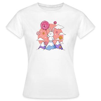 Sugar-sweet bunny on sugar summit - Women's T-Shirt - white - Front - AI Model Female 172 dark (172cm)
