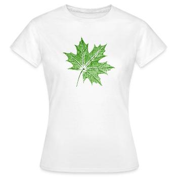 Érable feuillu / Feuille d’érable - T-shirt Femme - blanc - Devant - AI Model Female 172 dark (172cm)