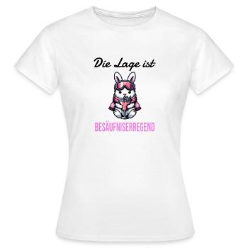 Ski bunny après-ski The situation escalates - Women's T-Shirt - white - Front - AI Model Female 172 dark (172cm)