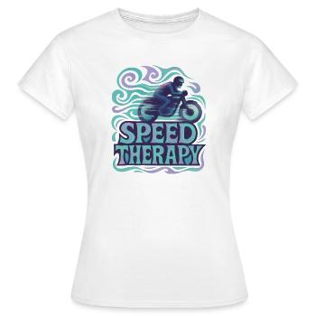 Speed Therapy - Moto - T-shirt Femme - blanc - Devant - AI Model Female 172 dark (172cm)