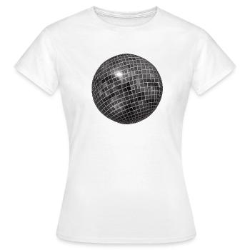 Geometric glitter sphere - Women's T-Shirt - white - Front - AI Model Female 172 dark (172cm)