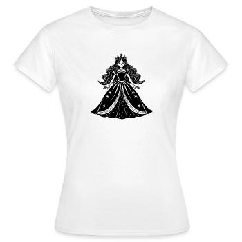 princess - Women's T-Shirt - white - Front - AI Model Female 172 dark (172cm)