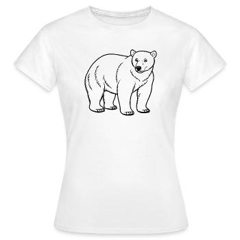 Polar bear - Women's T-Shirt - white - Front - AI Model Female 172 dark (172cm)