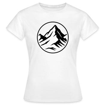Berg Symbol Gipfel - Frauen T-Shirt - Weiß - Vorne - AI Model Female 172 dark (172cm)
