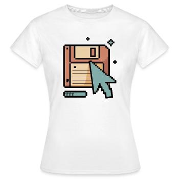 Internet rétro sur disquettes - T-shirt Femme - blanc - Devant - AI Model Female 172 dark (172cm)
