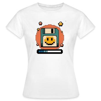 Internet rétro sur disquettes - T-shirt Femme - blanc - Devant - AI Model Female 172 dark (172cm)