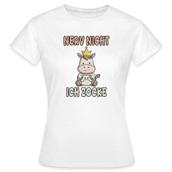 gaming saying is not annoying - Women's T-Shirt - white - Front - AI Model Female 172 dark (172cm)