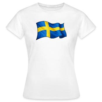 Schweden Fahne - Frauen T-Shirt - Weiß - Vorne - AI Model Female 172 dark (172cm)