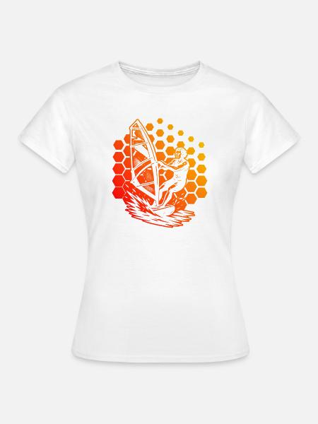 Modernes Windsurfing Artwork - Frauen T-Shirt - Weiß
