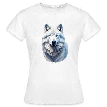 Loup arctique - T-shirt Femme - blanc - Devant - AI Model Female 172 dark (172cm)