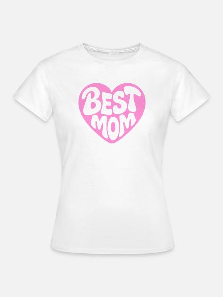 Beste Mama Herzdesign - Frauen T-Shirt - Weiß
