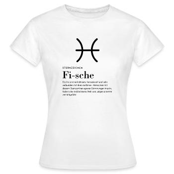 Sternzeichen Fische - Frauen T-Shirt - Weiß - Vorne - AI Model Female 172 dark (172cm)