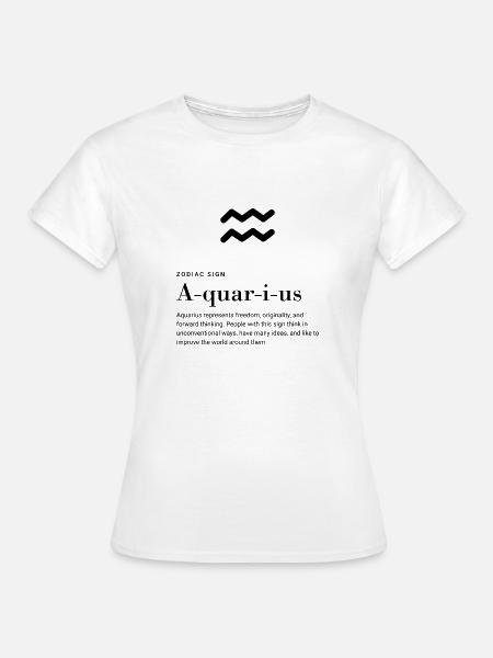 Aquarius - Zodiac Sign - Frauen T-Shirt - Weiß