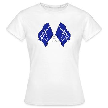 Deux drapeaux franchis – Tyne et Wear - T-shirt Femme - blanc - Devant - AI Model Female 172 dark (172cm)
