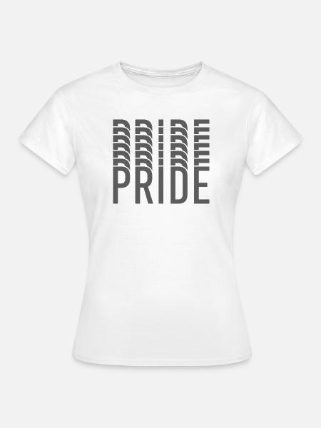 Pride-Monogramm in Grautönen - Frauen T-Shirt - Weiß