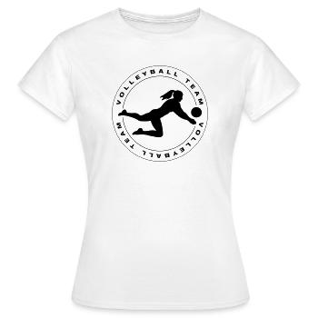 Équipe de volley-ball Mannschaft - T-shirt Femme - blanc - Devant - AI Model Female 172 dark (172cm)