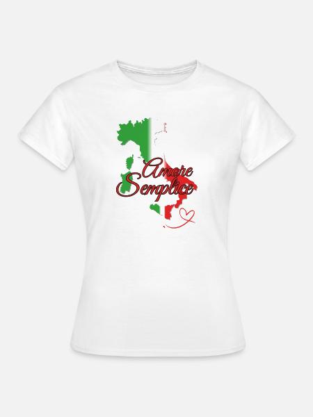 Amore Semplice Italia - Frauen T-Shirt - Weiß