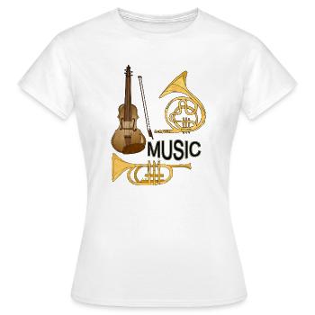 Instruments de musique - T-shirt Femme - blanc - Devant - AI Model Female 172 dark (172cm)