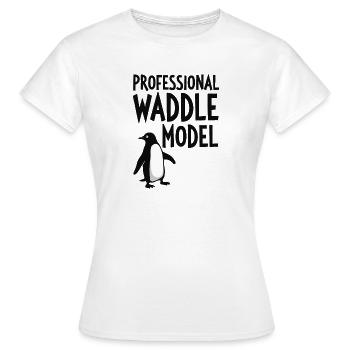 Professional Waddle Model  - Frauen T-Shirt - Weiß - Vorne - AI Model Female 172 dark (172cm)