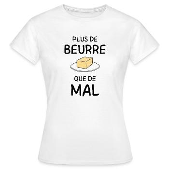 Butterblock auf einem Gourmet-Gourmet-Teller - Frauen T-Shirt - Weiß - Vorne - AI Model Female 172 dark (172cm)