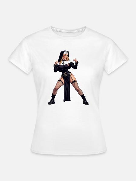 Super-Ehefrau-Nonne - Frauen T-Shirt - Weiß
