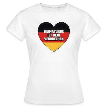 L’amour de la patrie n’est pas un crime - T-shirt Femme - blanc - Devant - AI Model Female 172 dark (172cm)