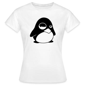 Grumpy Tux – Drôle de Penguin Linux pour les geeks - T-shirt Femme - blanc - Devant - AI Model Female 172 dark (172cm)