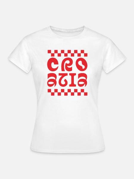 Kroatisches Retro-Schriftzeichen - Frauen T-Shirt - Weiß