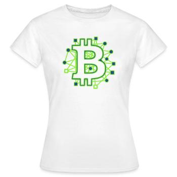 Crypto technologique de circuit de circuit Bitcoin - T-shirt Femme - blanc - Devant - AI Model Female 172 dark (172cm)