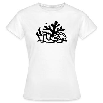 Korallen Korallenriff Ozean - Frauen T-Shirt - Weiß - Vorne - AI Model Female 172 dark (172cm)
