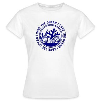 Rettet den Ozean - Frauen T-Shirt - Weiß - Vorne - AI Model Female 172 dark (172cm)