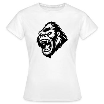 Gorilla Aggressive - Women's T-Shirt - white - Front - AI Model Female 172 dark (172cm)