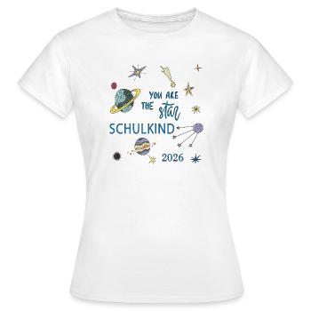 Écolier 2026 - T-shirt Femme - blanc - Devant - AI Model Female 172 dark (172cm)