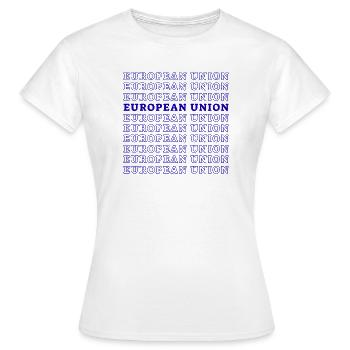 UNION EUROPÉENNE - T-shirt Femme - blanc - Devant - AI Model Female 172 dark (172cm)