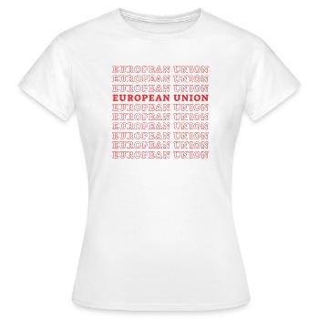 UNION EUROPÉENNE - T-shirt Femme - blanc - Devant - AI Model Female 172 dark (172cm)