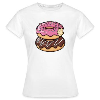 Sweet Stack Donuts Pop Art - Frauen T-Shirt - Weiß - Vorne - AI Model Female 172 dark (172cm)
